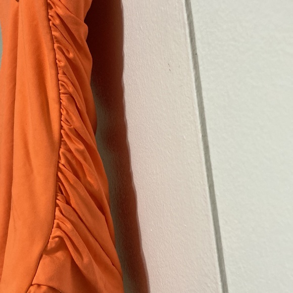 LAUREN RALPH LAUREN Orange Slimming Swimsuit  One Piece Ruffle Womens Size 6 - Picture 10 of 15